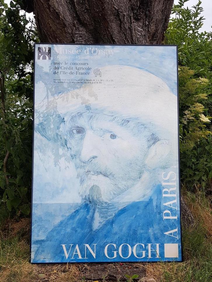 Grote  affiche  van  "VAN GOGH"   Parijs  1988, Verzamelen, Posters, Ophalen of Verzenden