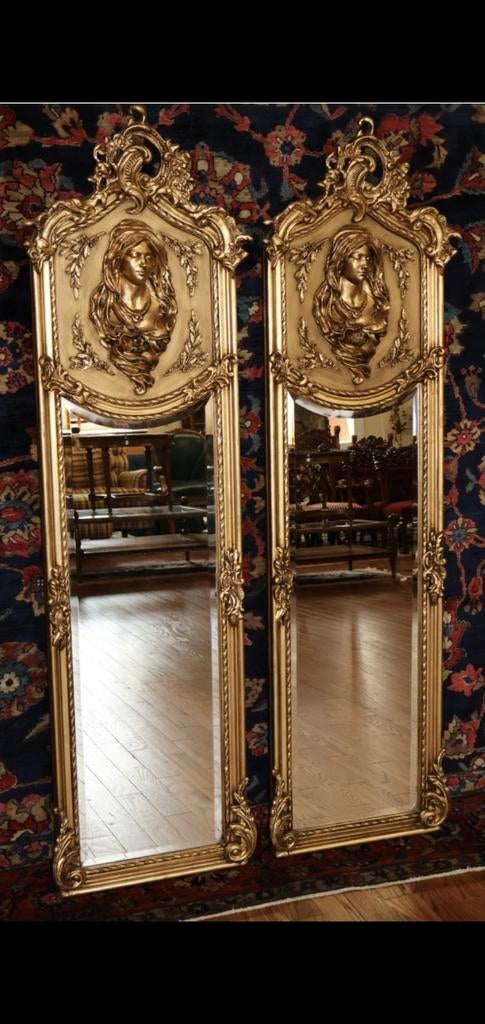 Twee prachtige Madonna amulet passpiegels., Antiquités & Art, Antiquités | Miroirs, Enlèvement