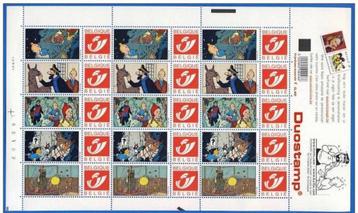2001-DUOSTAMP-TINTIN -LE TEMPLE DU SOLEIL-DATE DU 13XI, Enlèvement ou Envoi, Tintin