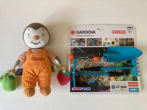 Tchoupi jardinier + outils de jardin Gardena neufs (enfant), Kinderen en Baby's, Speelgoed | Buiten | Actiespeelgoed, Zo goed als nieuw