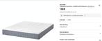 matras 140x200cm Ikea Valevag, Huis en Inrichting, Slaapkamer | Matrassen en Bedbodems, Ophalen, Gebruikt, 140 cm, Twijfelaar
