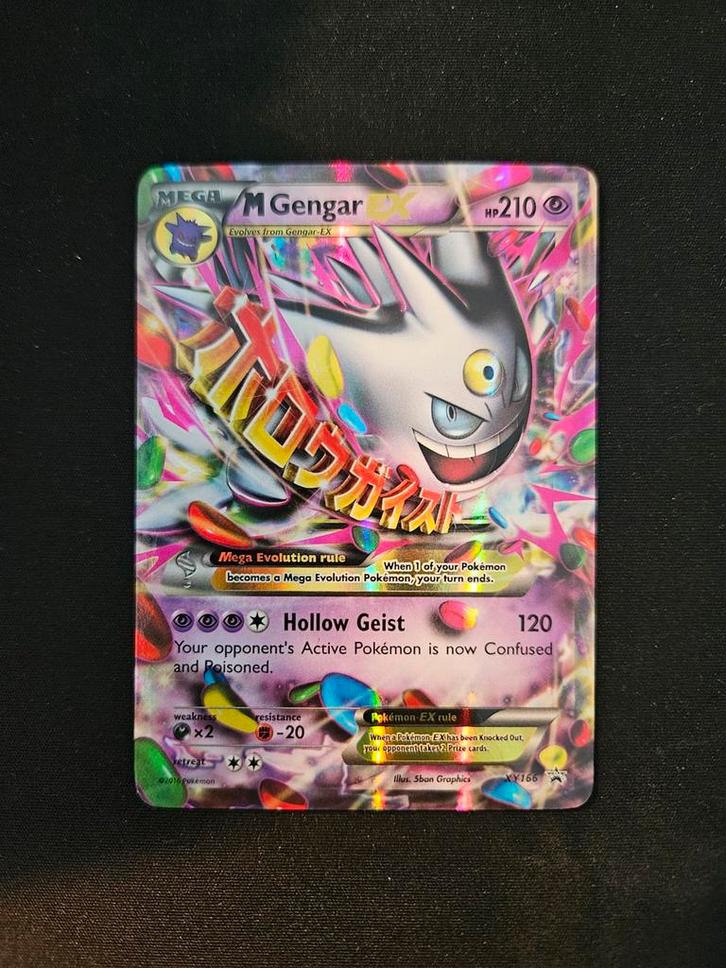Mega Gengar Ex #XY166, Hobby en Vrije tijd, Verzamelkaartspellen | Pokémon, Gebruikt, Losse kaart, Foil, Ophalen of Verzenden