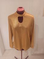 Mooie gouden blouse, sjaalkraag, ideaal voor feestjes, Kleding | Dames, Ophalen of Verzenden, Zo goed als nieuw, Lange mouw, SHEIN