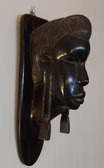 Statue tête africaine en ébène murale - taille 20 cm, Enlèvement