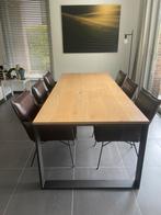 Massief eiken tafel, Huis en Inrichting, Ophalen, 100 tot 150 cm, Eikenhout, 200 cm of meer