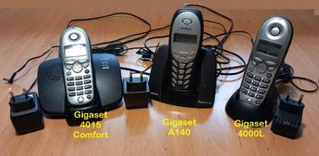 Siemens Gigaset - compleet met 3 toestellen plus 3 adapters  beschikbaar voor biedingen