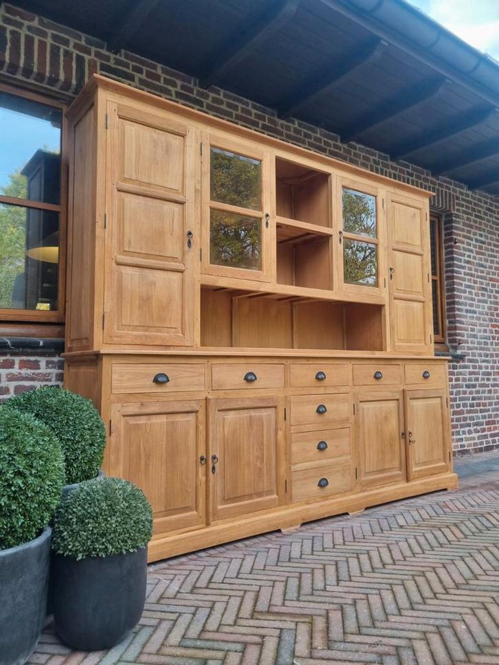 Teak buffetkast/vitrinekast GRATIS LEVERING/EINDEJAARSACTIE, Huis en Inrichting, Kasten | Buffetkasten, Zo goed als nieuw, Ophalen of Verzenden