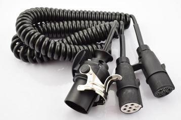 ELECTRICITY Y SPIRAL CABLE 15-POLE 4.5M PLASTIC PLUGS N + S 