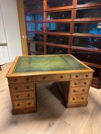 Antiek eiken partnersdesk, Ophalen of Verzenden