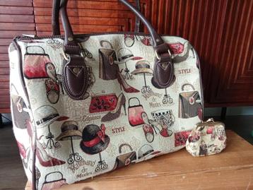 Vintage Fashion tas met knip portefeuille, nieuwstaat beschikbaar voor biedingen