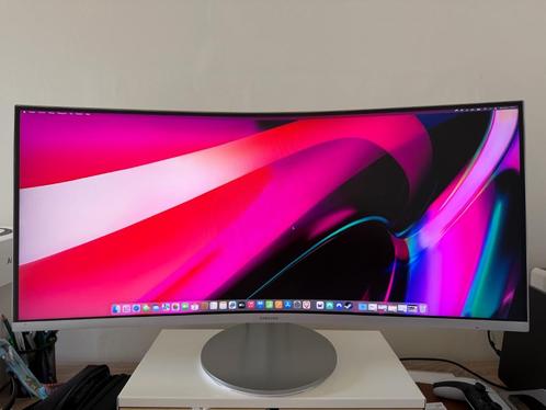 Samsung C34J791 34" Curved Monitor - Thunderbolt 3, Computers en Software, Monitoren, Zo goed als nieuw, 101 t/m 150 Hz, DisplayPort