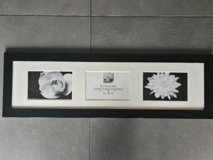 grote fotokader met 3 foto's, Huis en Inrichting, Woonaccessoires | Wanddecoraties, Zo goed als nieuw, Ophalen of Verzenden
