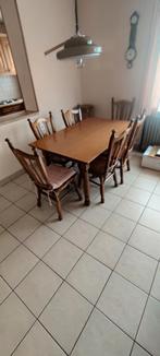 Keukentafel en 6 stoelen, Ophalen, Zo goed als nieuw