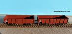EX23980A+B  Set met 2 bruine NMBS open goederen wagons, Hobby en Vrije tijd, Modeltreinen | H0, Ophalen of Verzenden, Nieuw, Gelijkstroom
