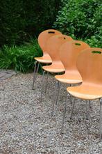 4 stoelen, Ophalen, Gebruikt, Bruin, Old skool
