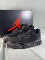 Air Jordan 3 Retro Black Cats 1:1 Replica, Nieuw, Sneakers, 1:1 Reps Aj 3, Zwart