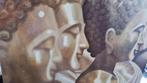 Groot schilderij Thailand - Buddha, Ophalen, Gebruikt, 125 cm of meer, Schilderij