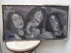 schildery 3 expressieve vrouwen  1968?, Antiquités & Art, Art | Peinture | Abstraite, Enlèvement ou Envoi