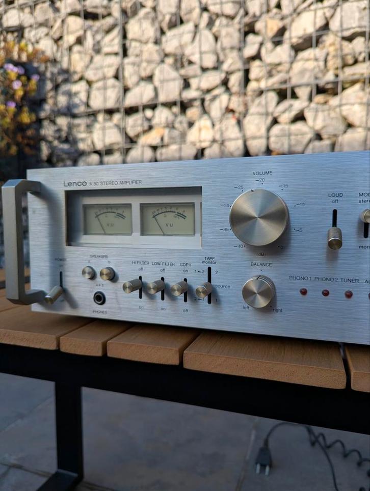 Lenco A50 vintage audio versterker, Audio, Tv en Foto, Versterkers en Ontvangers, Stereo, Ophalen