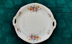 Plat à biscuits - ancienne porcelaine - décor fleuri et or, Antiek en Kunst, Ophalen of Verzenden