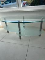 Glazen loungetafels, Ophalen, Gebruikt, 50 tot 100 cm, 50 tot 75 cm