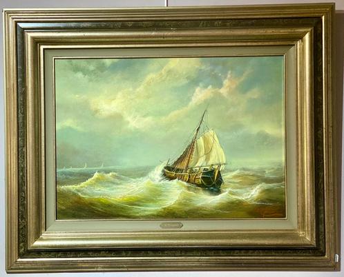 Schilderij Georges Teugels, Antiek en Kunst, Kunst | Schilderijen | Klassiek, Ophalen