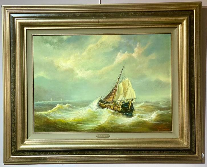 Schilderij Georges Teugels, Antiek en Kunst, Kunst | Schilderijen | Klassiek, Ophalen