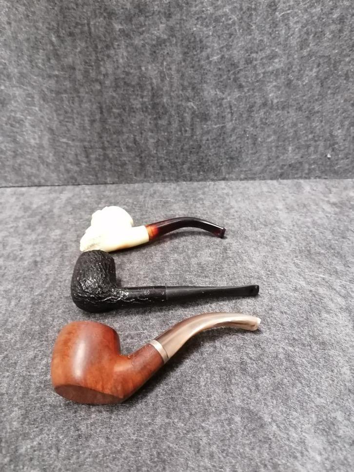 lot de 3 pipes anciennes, Verzamelen, Rookartikelen, Aanstekers en Luciferdoosjes, Verzenden