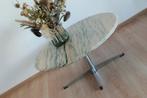 VINTAGE MARMEREN SALONTAFEL, Huis en Inrichting, Tafels | Salontafels, Ophalen, Gebruikt, 50 tot 100 cm, Rond
