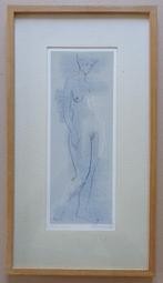GERARD GAUDAEN / NAAKTE VROUW / KLEURLINO / 49x27cm / KADER, Antiek en Kunst, Kunst | Litho's en Zeefdrukken, Ophalen of Verzenden