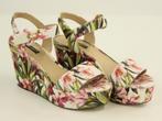 Florale sandalen D&G maat 38,5, Dolce & Gabbana, Overige kleuren, Zo goed als nieuw, Sandalen of Muiltjes