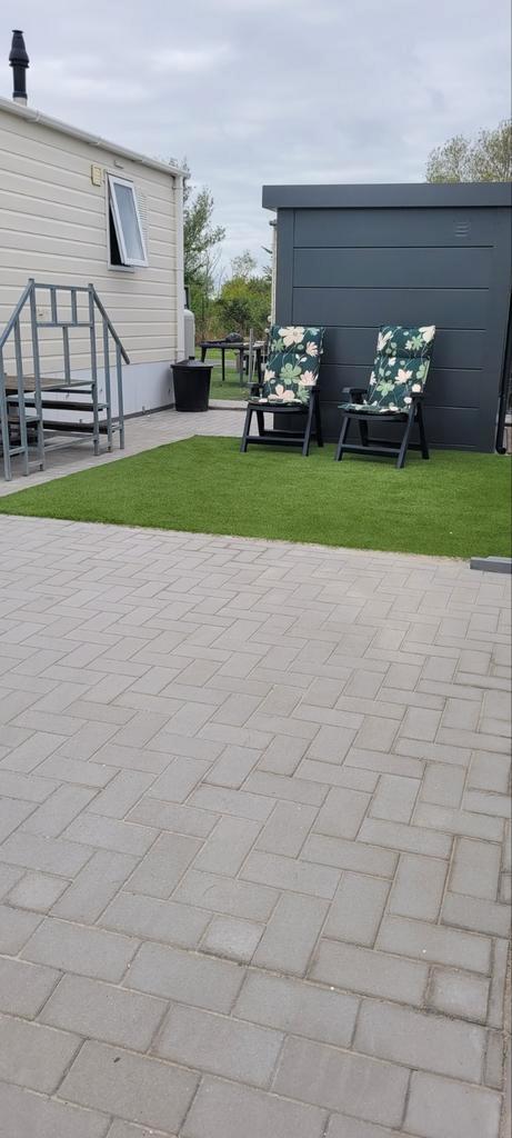 Stacaravan Atlanta 10x3.80 op terrein in knokke heist, Caravans en Kamperen, Stacaravans, Ophalen