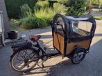 Electrische bakfiets met regenkap, Fietsen en Brommers, Fietsen | Bakfietsen, 4 kinderen of meer, Gebruikt, Elektrisch, Ophalen