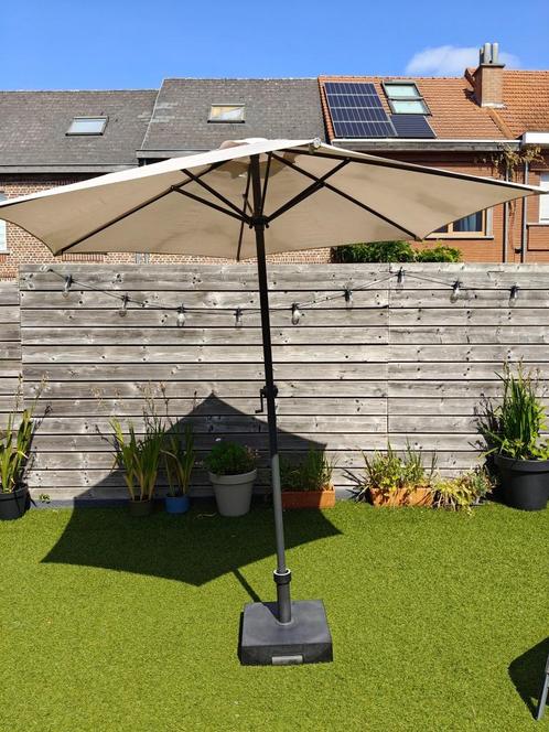 parasol, Tuin en Terras, Parasols, Gebruikt, Parasolvoet, 2 tot 3 meter, Ophalen