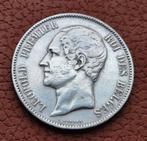 5 Francs. 1858  Leopold l.             Oplage  18102 ex., Enlèvement ou Envoi, Monnaie en vrac, Argent, Argent