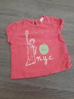 Zara roze t-shirt New York - 68, Kinderen en Baby's, Meisje, Shirtje of Longsleeve, Ophalen of Verzenden, Zara Baby