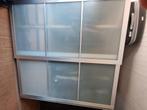 Grote Ikea Pax kast met deuren van melkglas, Huis en Inrichting, Ophalen, Gebruikt, 200 cm of meer, 200 cm of meer