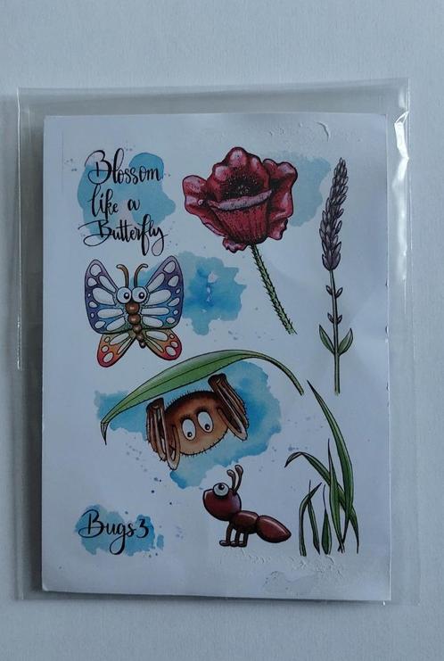 Clear Stamp Blossem like a butterfly, Hobby en Vrije tijd, Stempelen, Zo goed als nieuw, Clearstamp, Ophalen of Verzenden