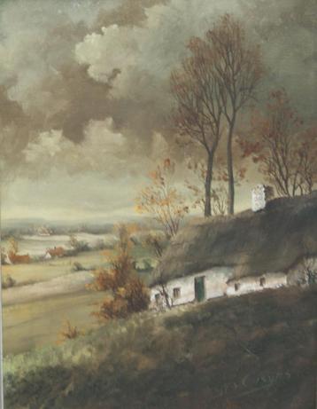 Gies Cosyns (1920-1997): Landschap Vlaamse Ardennen (59x69) beschikbaar voor biedingen