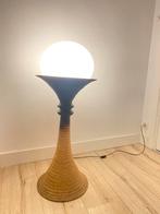 Lampadaire en céramique Doria vintage avec boule de verre, Vintage, Enlèvement, Utilisé, 100 à 150 cm