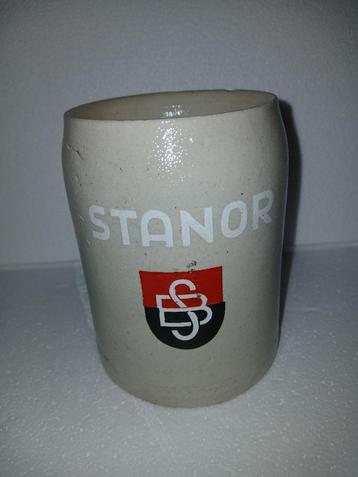 Oude STANOR steengoed mok van de Stanleyvill Brewery