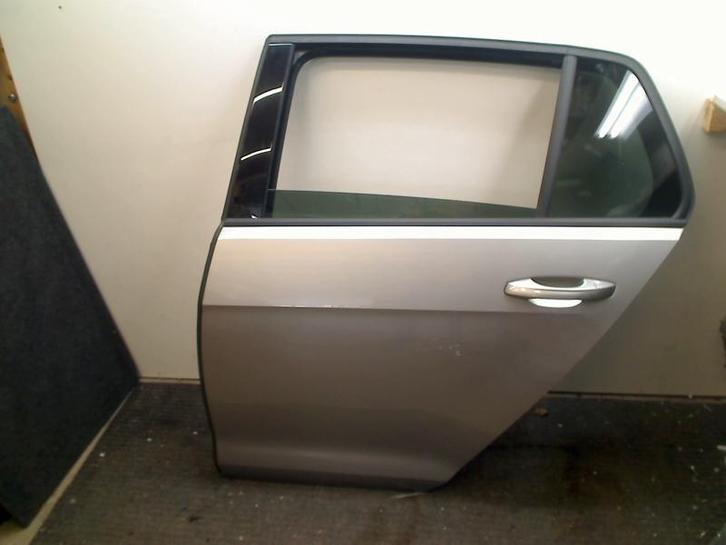 PORTIER LINKS ACHTER LB7W tungsten zilver Golf VII (AUA), Auto-onderdelen, Carrosserie, Deur, Volkswagen, Achter, Links, Gebruikt
