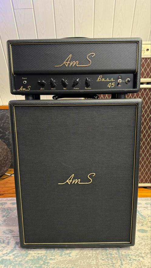 AmS Bass 45 + 2x10 Cab, Musique & Instruments, Amplis | Basse & Guitare, Utilisé, Guitare basse, 50 à 100 watts, Enlèvement ou Envoi
