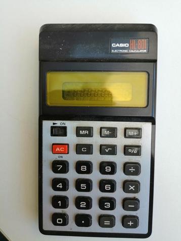Vintage Rekenmachine Casio HL-801- 1979, Enlèvement, Utilisé