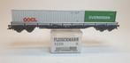 Fleischmann 5250 K DB Rongenwagen met OOCL & Evergreen, Wagon, Ophalen of Verzenden, Zo goed als nieuw, Fleischmann