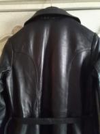 Leder mantel, Kleding | Dames, Ophalen, Zo goed als nieuw, Maat 38/40 (M), Zwart