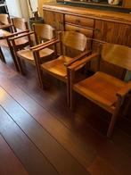 5x Jaren 60 vintage stoelen, Huis en Inrichting, Ophalen, Jaren 60, Bruin, Zo goed als nieuw