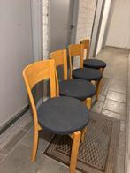Set van 4 houten stoelen in honinghoutkleur., Ophalen, Hout, Gebruikt, Bruin