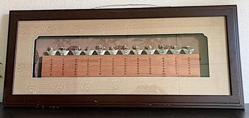 Chinese diorama met de 12 zodiac figuren op jade, Antiek en Kunst, Kunst | Schilderijen | Klassiek, Ophalen