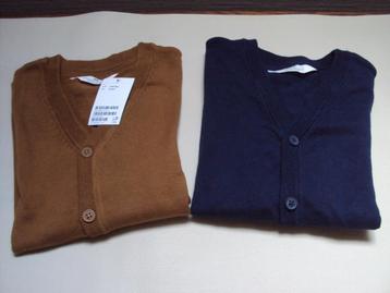 2 Vestjes / Cardigans jongens. Maat 134/140.  H&M.  NIEUW ! beschikbaar voor biedingen